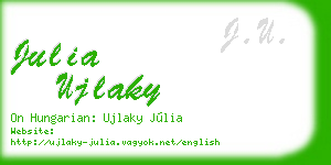 julia ujlaky business card